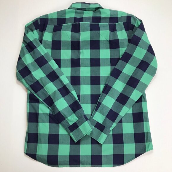 UNTUCKit Slim Fit Men Cotton Plaid Green Multi-Color Large Button Shirt - Picture 4 of 4